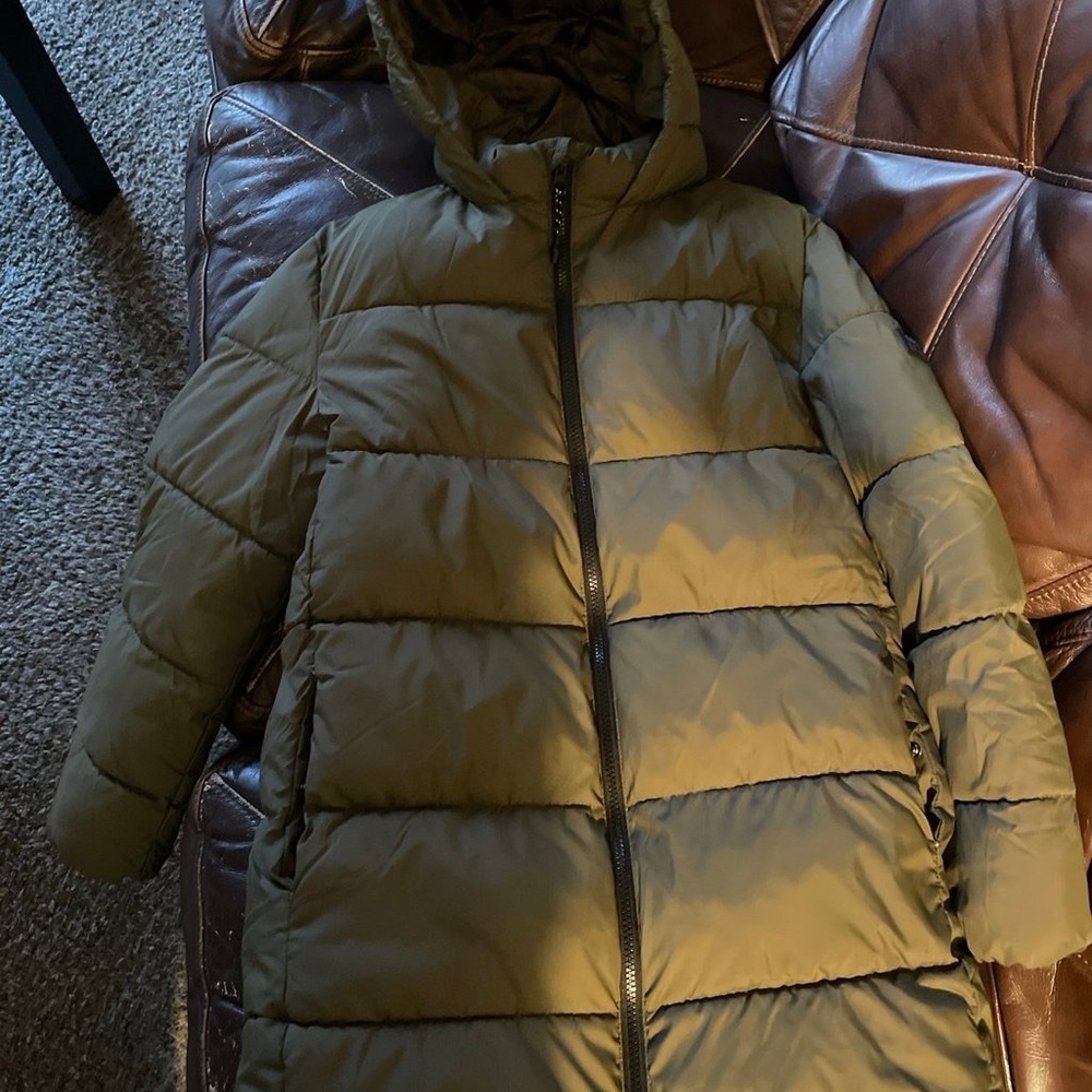 Olive Green Puffer Coat